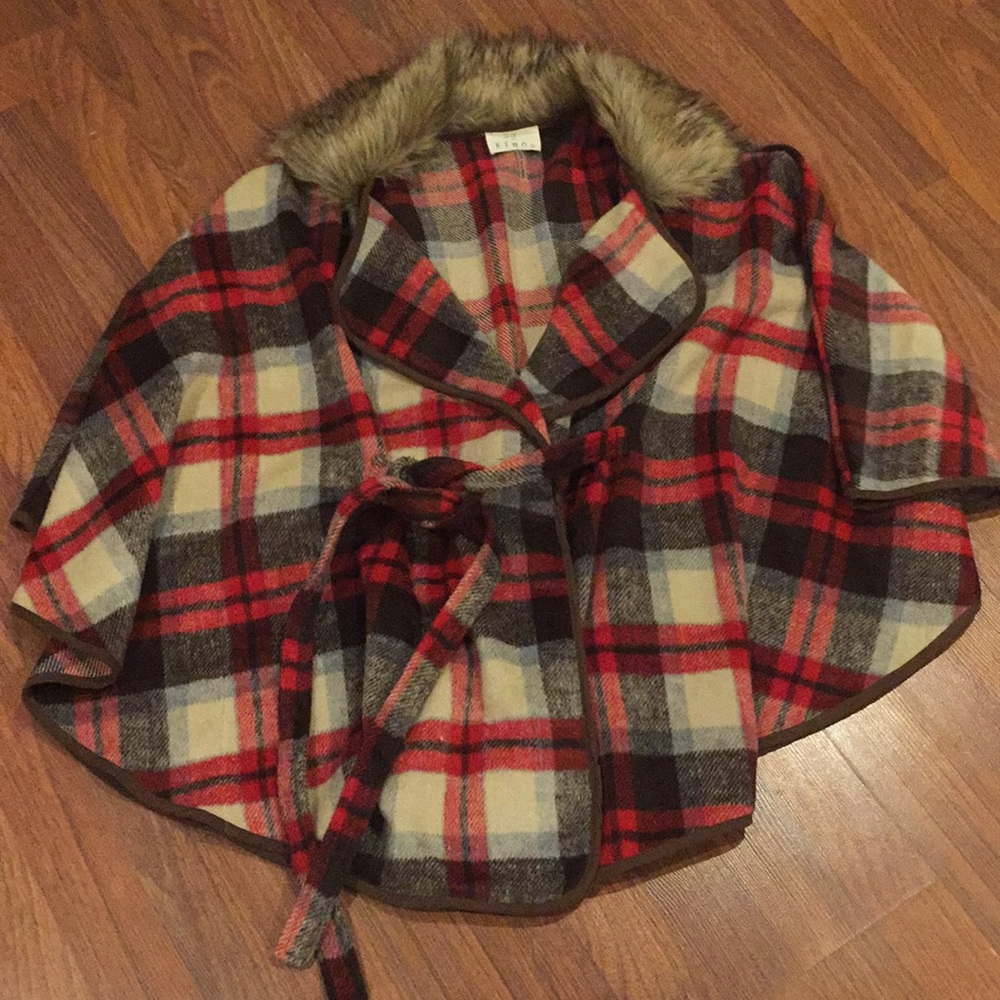 Plaid cape